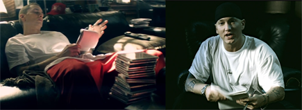 Eminem - Авторский блок показан в клипе Lighters и When I'm Gone